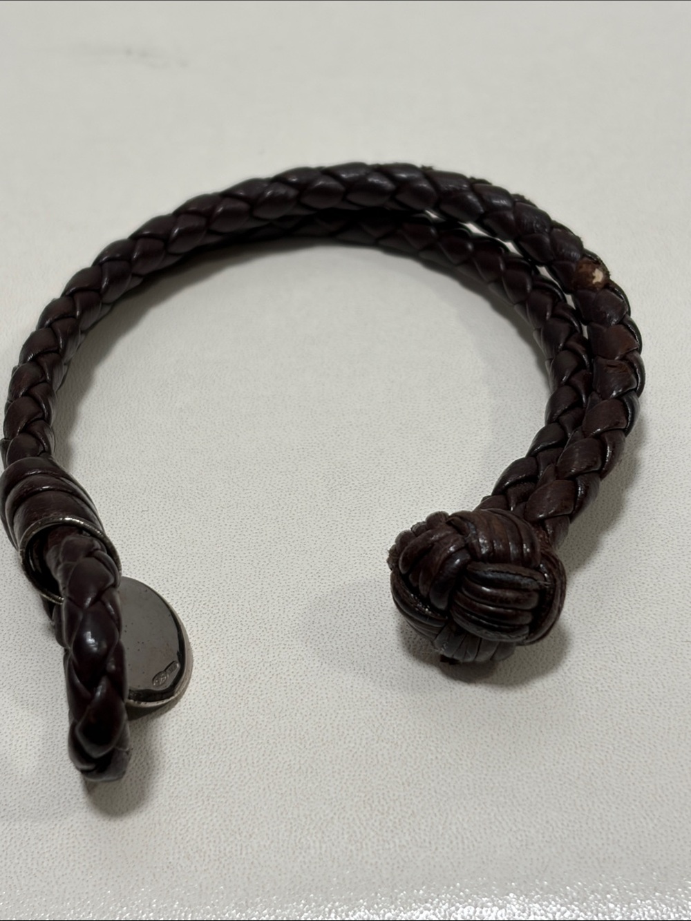 Vintage Bottega Veneta Double-Row Intrecciato Nappa Leather Bracelet - Picture 6 of 6